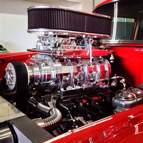 56 Chevy With A Late Model Blown Sbc Motor With Efi Performance