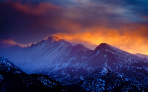 Nature Landscape Mountain Sunset Rocky Mountain National Park