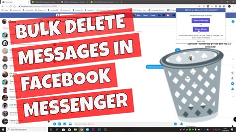 How To Delete All Messages In Facebook Messenger Youtube