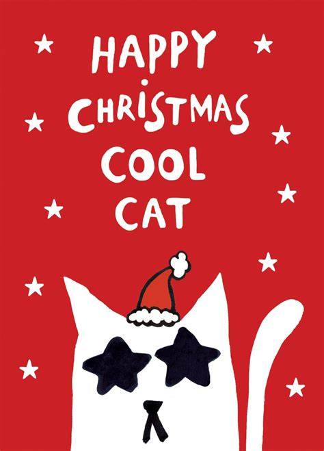 Christmas Cool Cat Card Scribbler