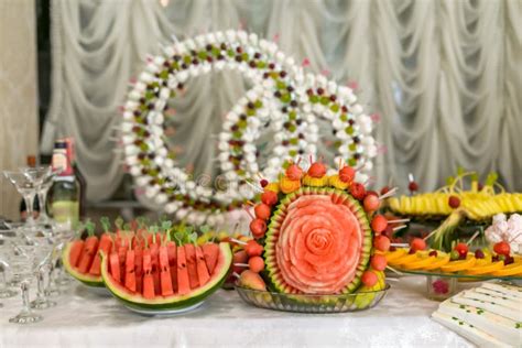 Buffets Appetizers Wedding Table Stock Photo Image Of Dinner