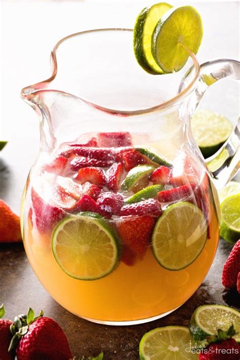 This search takes into account your taste preferences. Strawberry Limeade Sangria | Strawberry limeade, Summer ...