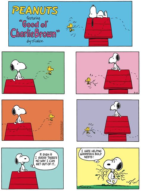 Peanuts By Charles Schulz For Mar 11 2018 Peanuts Snoopy Woodstock