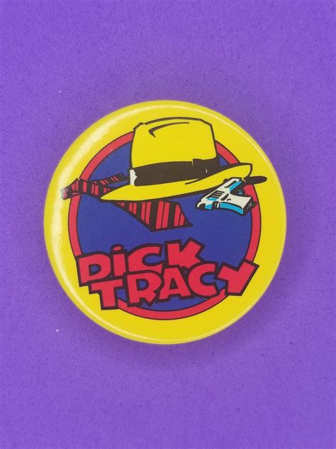 vintage 1990 dick tracy movie promo pin back button lot of 6 etsy