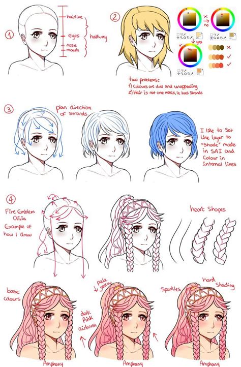 Female Hair Tutorial By Amphany On Deviantart Drawing Tutorial How