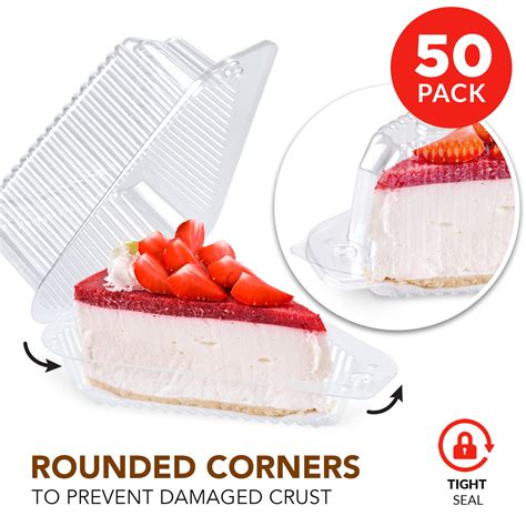 First Class Design And Quality Cake Slice Container Cheesecake Pie Containers Pies Holder Set Of