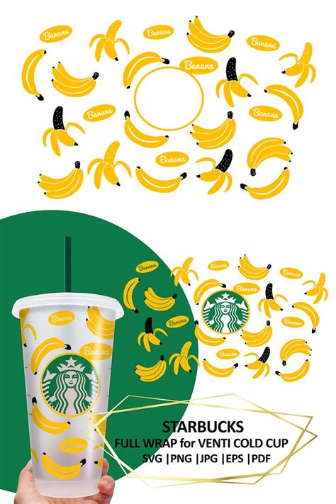 Starbucks cup SVG Banana Fruits Starbucks svg Starbucks wrap | Etsy in 2021 | Starbucks cups ...