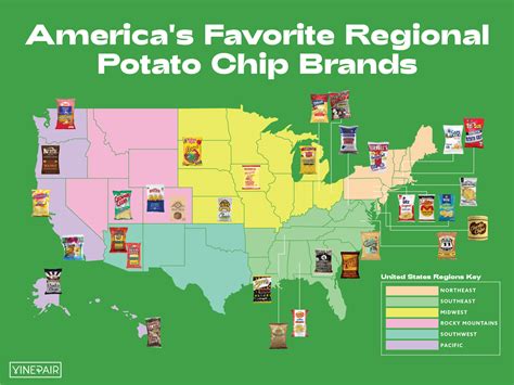 Americas Favorite Regional Potato Chip Brands Map Vinepair