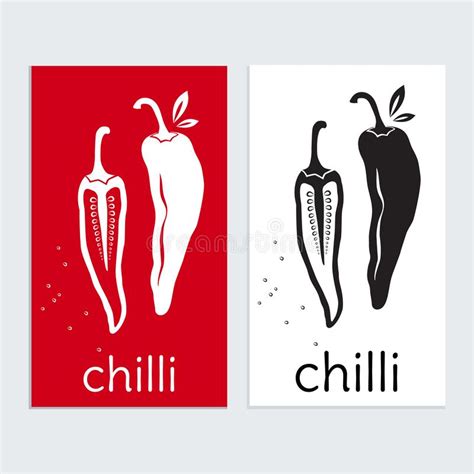 Chilli Pepper Logo Food Icon Spicy Restaurant Logo In Black And White