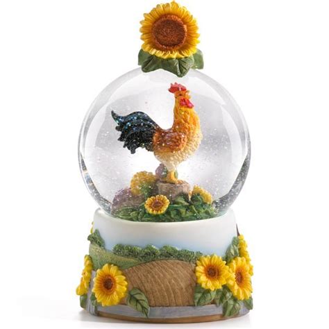 Country Morning Rooster Snowglobe By Lenox Christmas Snow Globes