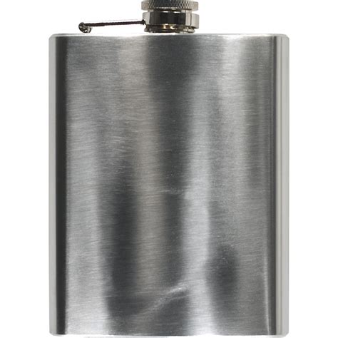 Printed Stainless Steel Hip Flask Brittany Silver Flasks