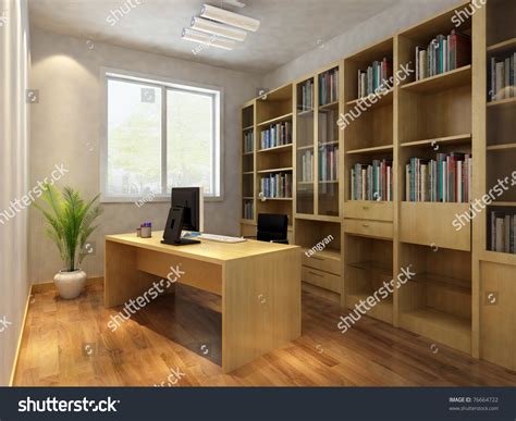 Render Interior Luxury Classic Study Room Stock Illustration 76664722