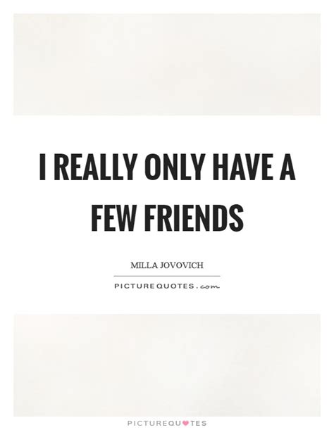 I Really Only Have A Few Friends Picture Quotes