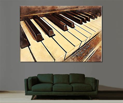 Piano Canvas Piano Keys Wall Art Pianist Gift Musical - Etsy