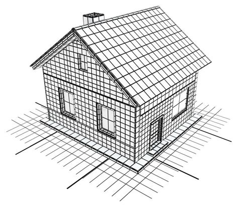 Simple House Blueprint Stock Illustrations 2048 Simple House