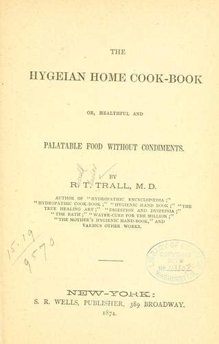 The Hygeian Home Cook Book 1874 Edition Open Library