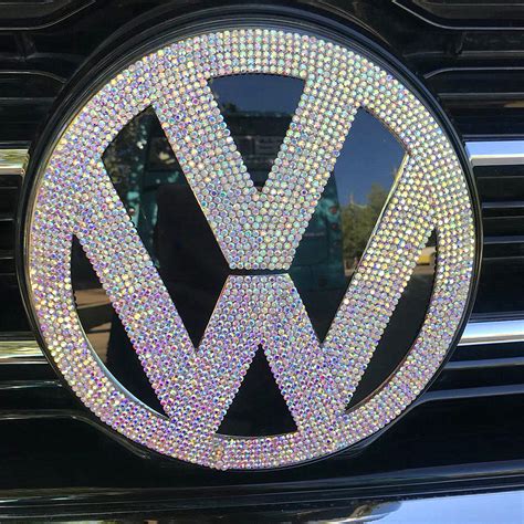 Vw Volkswagen Bling Logo Front Or Rear Grille Emblem Made W Rhineston