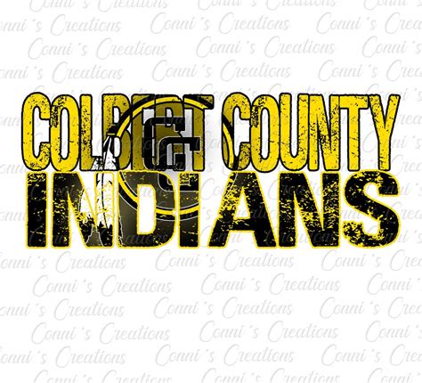 Colbert County Indians Digital Sublimation Design Png Etsy