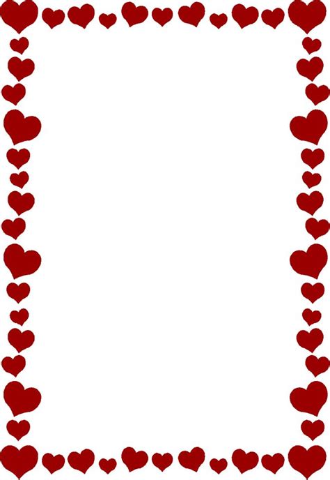51 best heart borders images on Pinterest | Writing paper ...