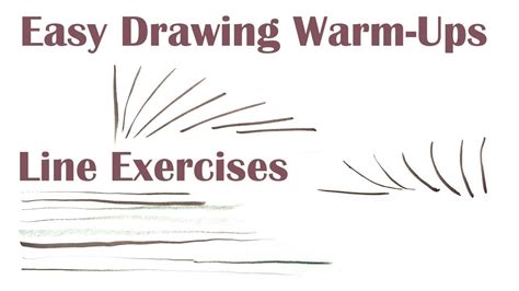 Easy Drawing Warm Ups Line Exercises Youtube