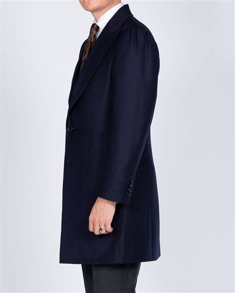 Peak Lapel Wool Overcoat