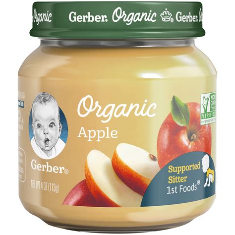 Check spelling or type a new query. Gerber 1st Foods Organic Apple Baby Food, 4 oz Jar ...