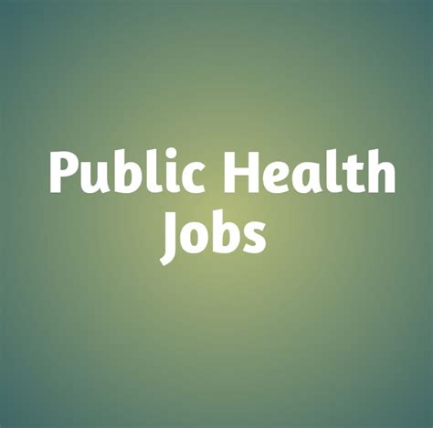 For entry level public health jobs, you need to acquire certain credentials that your college classes vaguely touch upon. Vacancies & Training - Public Health