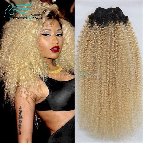 7a Mongolian Kinky Curly Hair T1b613 Blonde Color 3pcslot100 Human Hair Weave Cheap