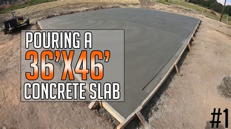 Pouring A 36x46 Concrete Slab For Steel Building Youtube