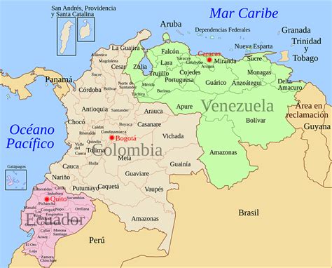 Aspecto social de la frontera brasil venezuela acuerdos bilaterales de integracin regional en el marco de la alternativa bolivariana para las amricas (alba) 1. Mapa de Colombia con sus fronteras - Mapa de Colombia
