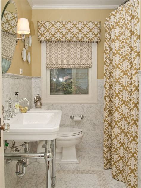 White curtains pair really well with the common bathroom theme as well as new age themes such as boho, chic, classy, etc. Traditional Bathroom Shower Curtains Design, Pictures ...