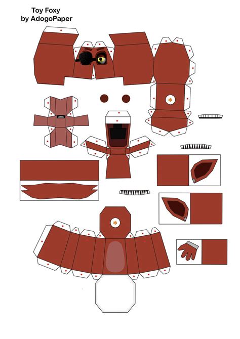 Toy Classic Foxy Papercraft Part1 By Jackobonnie1983 On Deviantart