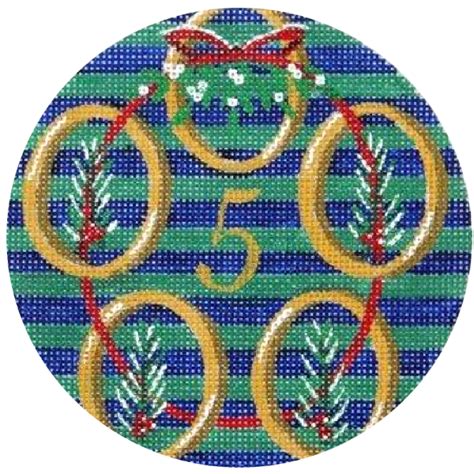 12 Days Of Christmas Series 5 Gold Rings Pld Needlepoint Designs