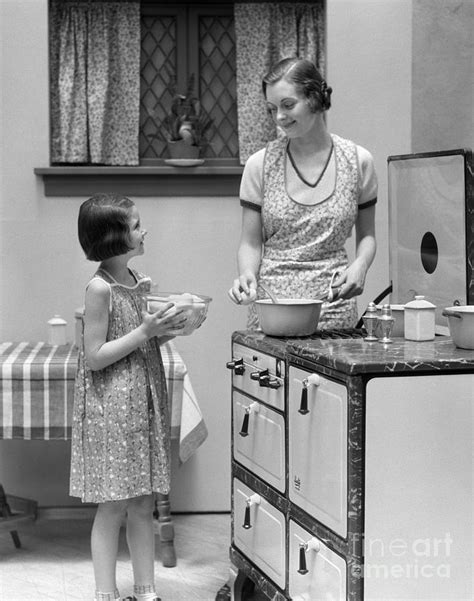 Mother And Daughter Cooking C1920s Photograph By H Armstrong Roberts