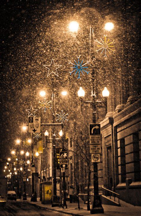 Snowy Nights And Christmas Lights