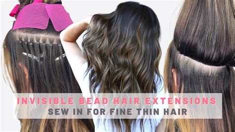 Invisible Hybrid Weft Hair Extensions Install For Fine Hair Mirella