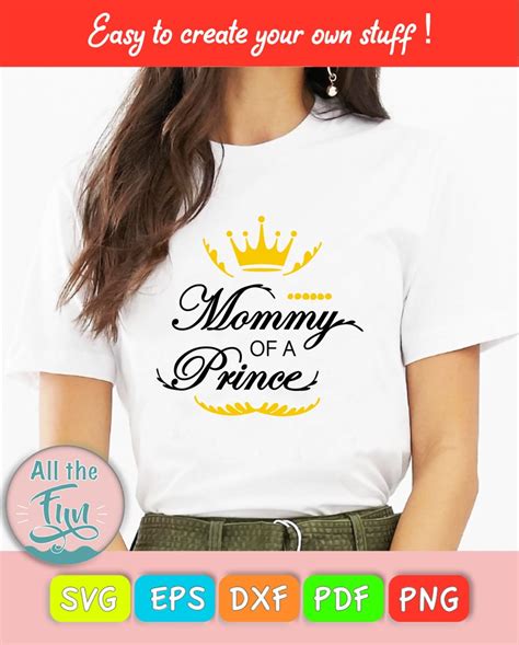 Mommy Of A Prince Svg Son Of A Queen Svg Mother And Son Crown Etsy