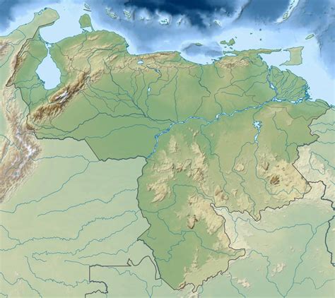 Grande Mapa En Relieve De Venezuela Venezuela América Del Sur