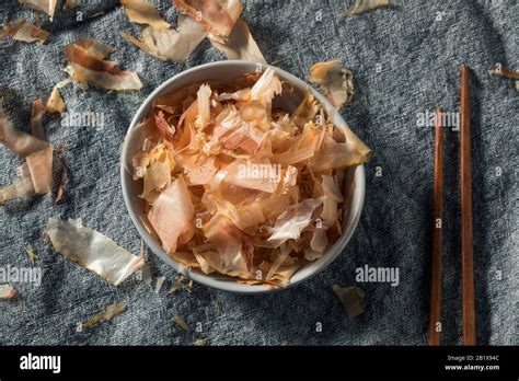 Organic Dried Japaense Dried Bonito Flakes In A Bowl Stock Photo Alamy