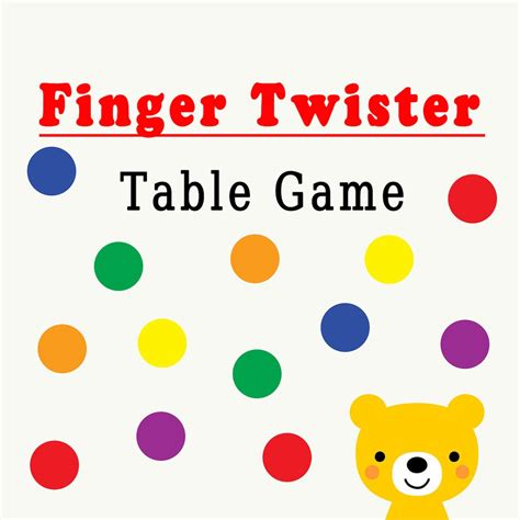 Finger Twister Game Learning Activity Download Attention Etsy