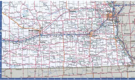 Map Of Nebraska Easternfree Highway Road Map Ne With Cities Towns Counties