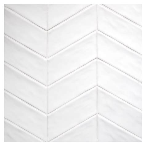 20 White Chevron Tile Backsplash