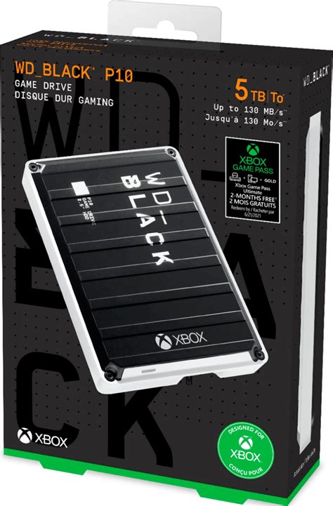 Wd Wdblack P10 For Xbox 5tb External Usb 32 Gen 1 Portable Hard Drive