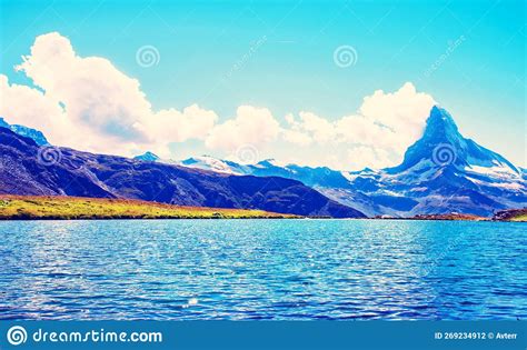 Beautiful Magical Fairytale Landscape With The Matterhorn In The Swiss