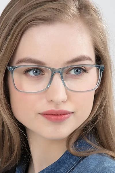 Constellation Frosty Clear Blue Eyeglasses Eyebuydirect Eyeglasses Frames For Women