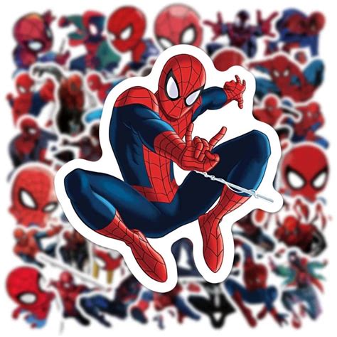 25 Spider Man Stickers Random Selection Of 25 Stickers No Etsy Uk