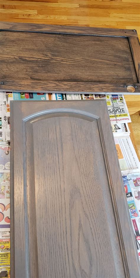 You can find gel stain at your local woodworking store or. General Finishes gel stain on golden oak | General finishes gel stain, Staining cabinets ...