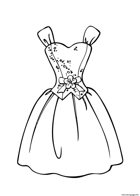 Barbie Dress Coloring Pages Printable