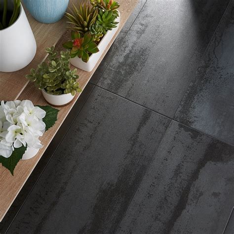 Hewlett Black Iron 12x24 Matte Porcelain Tile