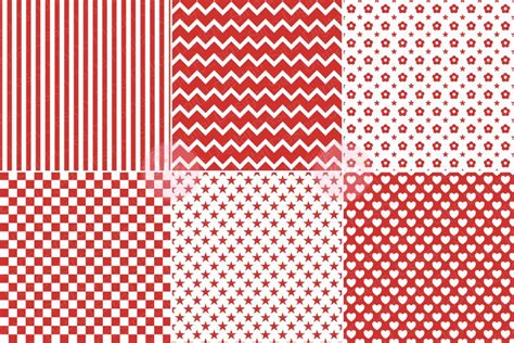 Red And White Pattern Seamless Digital Paper Backgrounds So Fontsy